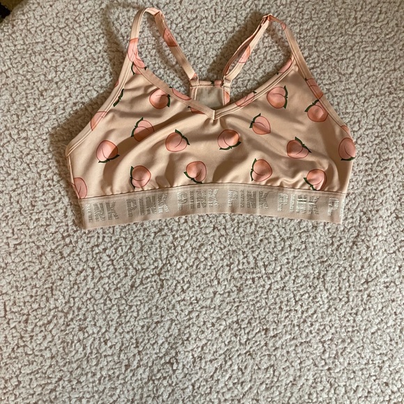 Victoria‘s Secret PINK peach 🍑 sports bra and leggings with pockets - Picture 2 of 6